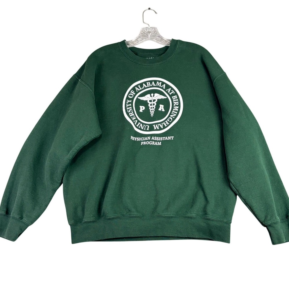 University of‎ Alabama Birmingham UAB PA Program Green Gildan Sweatshirt Mens L
